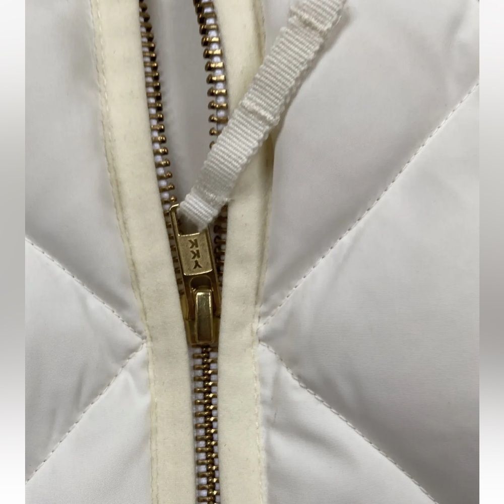 J CREW Women Cream Quilted Full Zip Puffer Vest Size XXS - Picture 6 of 13